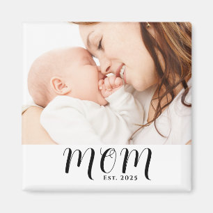 Mom Established Photo Gift Magnet