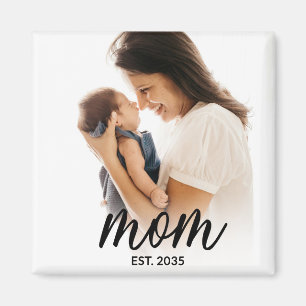 Mom Established Photo Gift Magnet