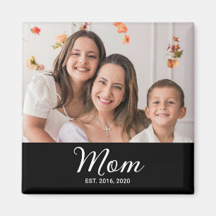 Mom Established Photo Gift Magnet