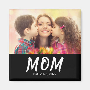 Mom Established Photo Gift Magnet