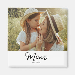 Mom Established Photo Gift  Magnet