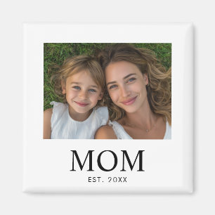 Mom Established Photo Gift Magnet
