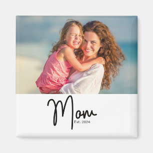 Mom Established Photo Gift Magnet