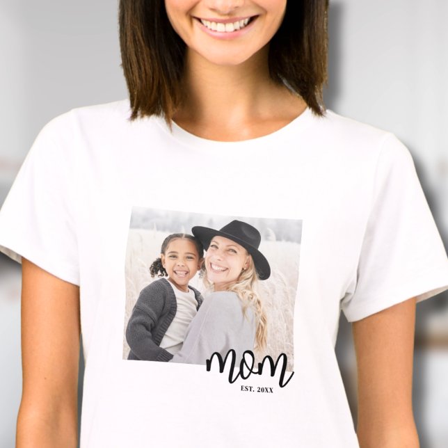 Mom Established Photo Gift T-Shirt (Mom Established Photo Gift T-Shirt)