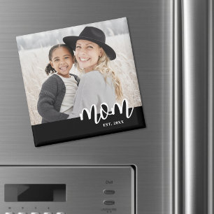 Mom Established Photo Mother's Day Gift Magnet