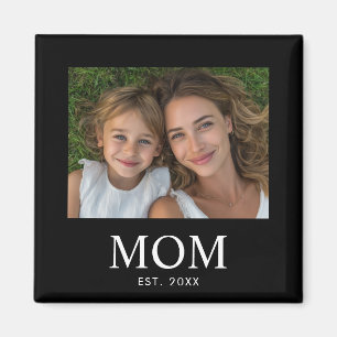 Mom Established Photo Mother's Day  Magnet
