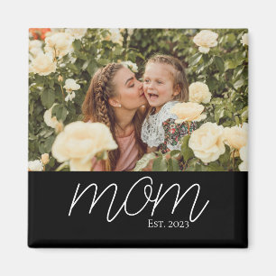 Mom Established Photo Mother's Day Magnet