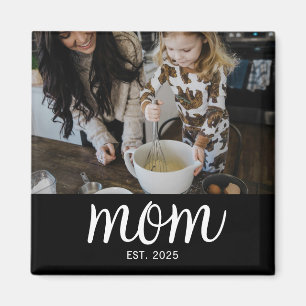 Mom Established Photo Mother's Day Magnet