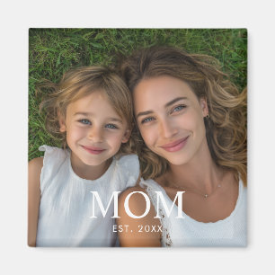 Mom Established Photo Mother's Day Magnet