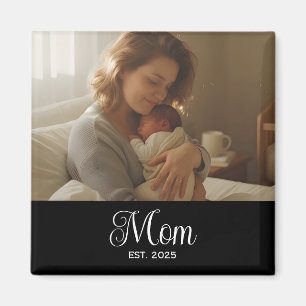 Mom Established Photo Mother's Day Magnet