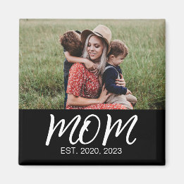 Mom Established Photo Mother's Day Magnet
