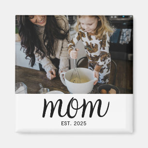 Mom Established Photo Mother's Day Magnet
