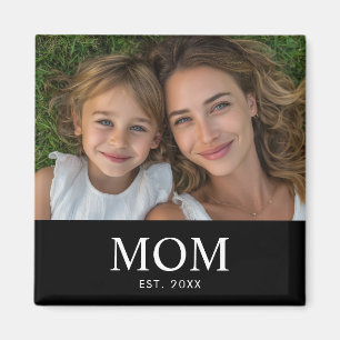 Mom Established Photo Mother's Day  Magnet