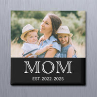 Mom Established Photo Mother's Day Magnet