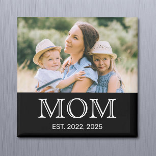 Mom Established Photo Mother's Day  Magnet