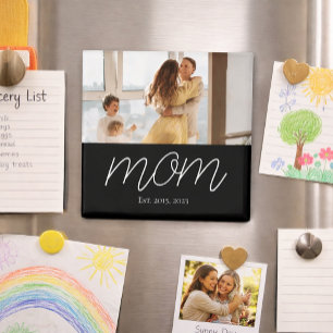 Mom Established Photo Mother's Day Magnet