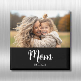 Mom Established Photo Mother's Day Magnet