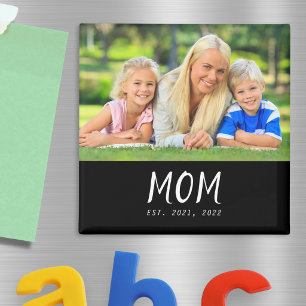 Mom Established Photo Mother's Day Magnet