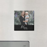 Mom Established Photo Mother's Day  Magnet<br><div class="desc">Celebrate the year she officially became a Mom with this stylish and thoughtful magnet. Featuring a modern, clean design, the word "Mom" is boldly displayed with "Est." followed by the customizable year. Your favourite mom photo completes the design in a large format that takes centre stage. It's the perfect gift...</div>