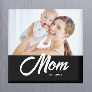 Mom Established Photo Mother's Day Magnet