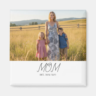 Mom Established Photo Mother's Day Magnet