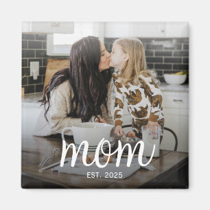 Mom Established Photo Mother's Day Magnet