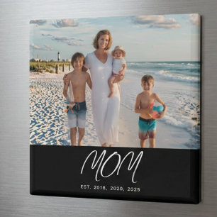 Mom Established Photo Mother's Day Refrigerator Magnet