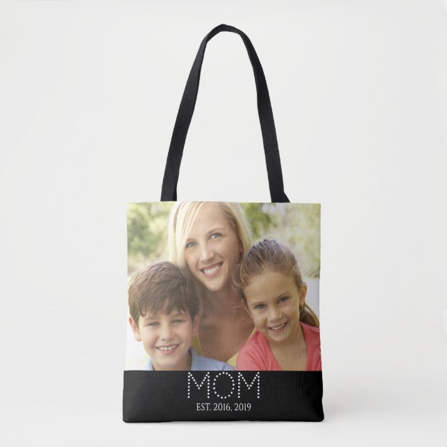 Mom Established  Photo  Tote Bag (Front)