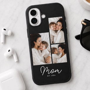 Mom Established Script Black 3 Photo iPhone 16 Case