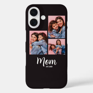 Mom Established Script Black 3 Photo  iPhone 16 Case