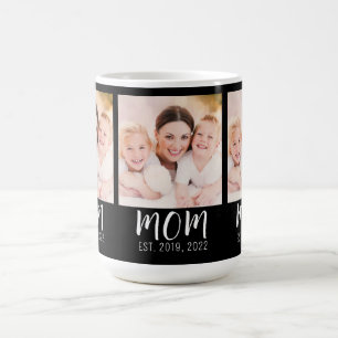 Mom Established Script Black 3 Photo  Coffee Mug
