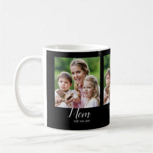 Mom Established Script Black 3 Photo  Coffee Mug