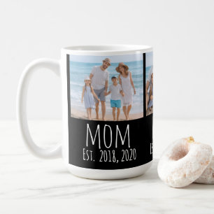 Mom Established Script Black 3 Photo  Coffee Mug