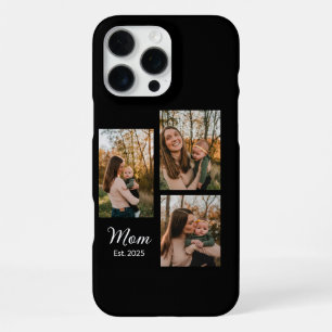 Mom Established Script Black 3 Photo iPhone 16 Pro Max Case