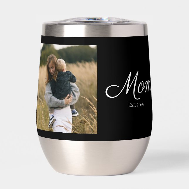 Mom Established Script Black Photo (Front)