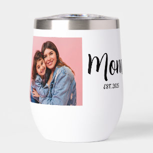 Mom Established Script Black Photo 