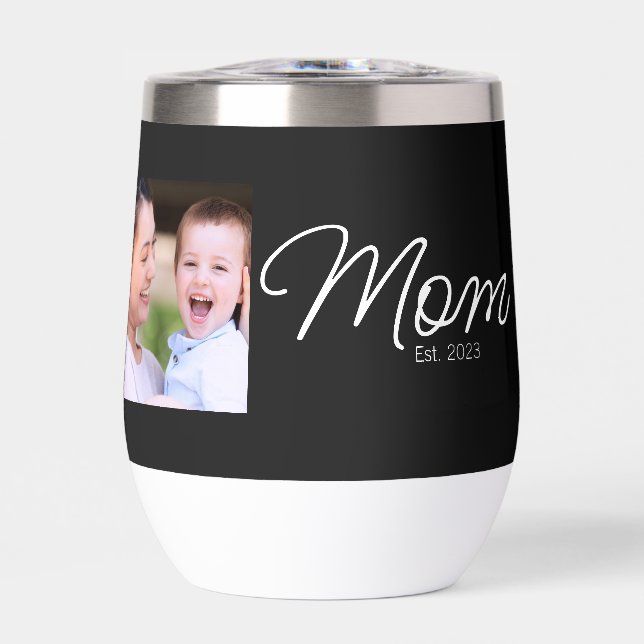 Mom Established Script Black Photo (Front)