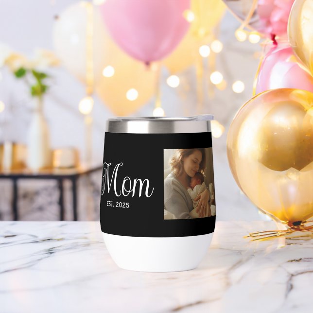 Mom Established Script Black Photo (Bachelor Party)