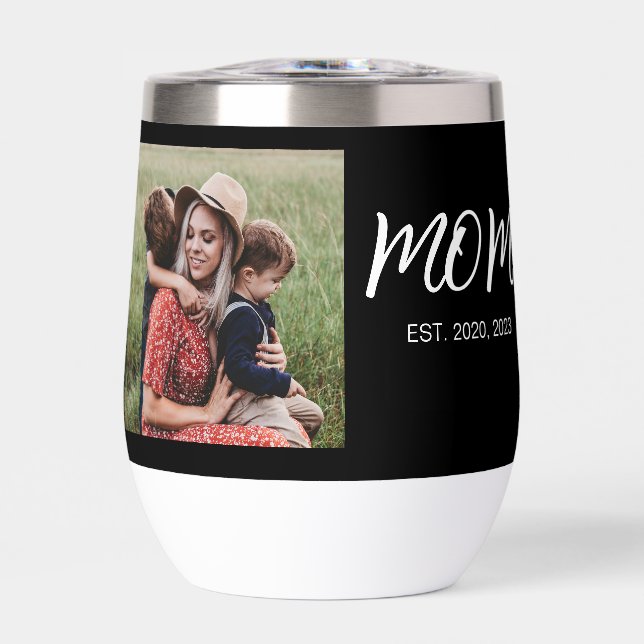 Mom Established Script Black Photo (Front)