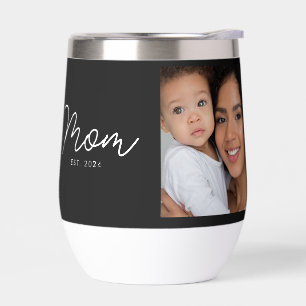 Mom Established Script Black Photo