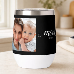 Mom Established Script Black Photo