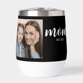 Mom Established Script Black Photo