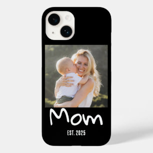 Mom Established Script Black Photo Case-Mate iPhone 14 Case