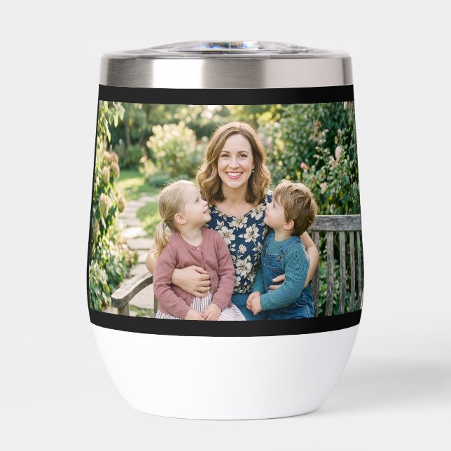 Mom Established Script Black Photo Thermal  (Front)