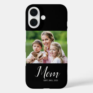 Mom Established Script Photo  iPhone 16 Case