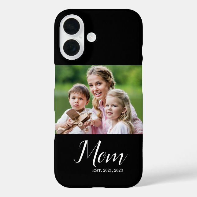 Mom Established Script Photo  Case-Mate iPhone Case (Back)