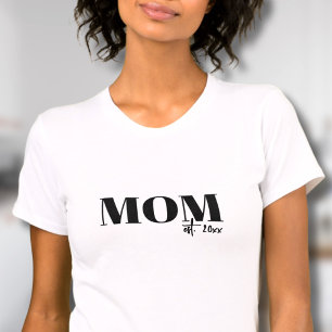 Mom Established Script Simple T-Shirt