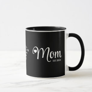 Mom Established Simple Script Mothers Gift Mug
