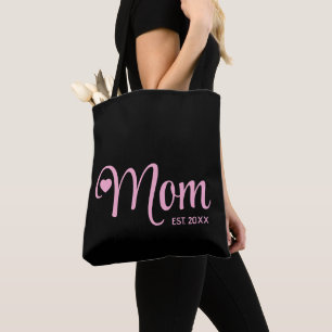 Mom Established Simple Script New Mom Gift Tote Bag