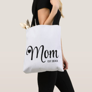 Mom Established Simple Script New Mom Gift Tote Bag